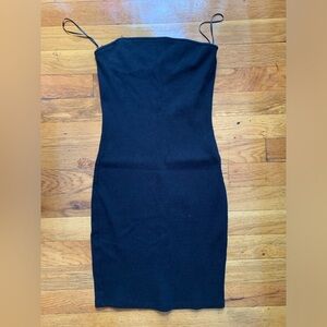 NWOT Mango Black Knit Strapless Dress